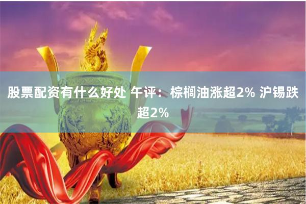 股票配资有什么好处 午评：棕榈油涨超2% 沪锡跌超2%